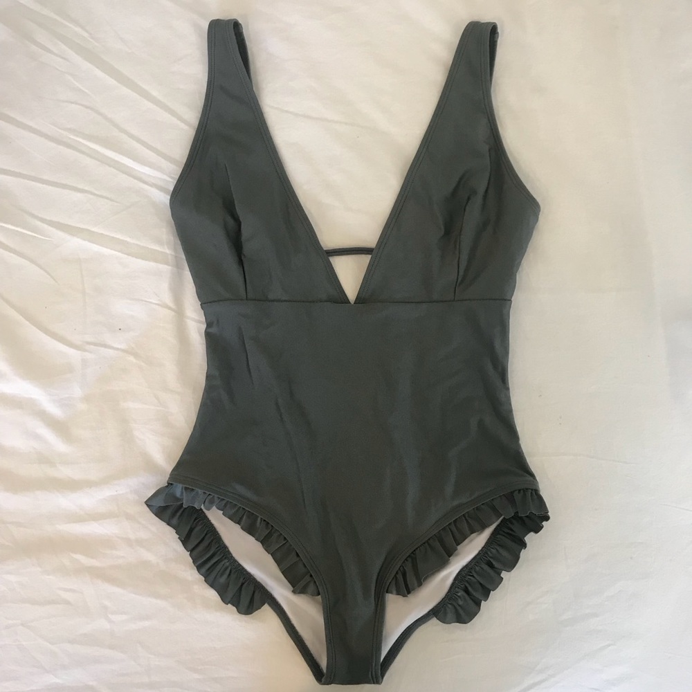 Gray One Piece Bikini